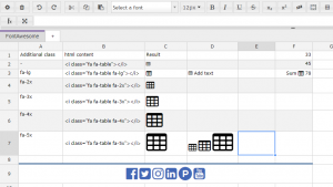 TotalSheets – How to use Font Awesome