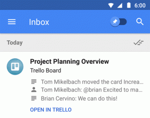 Google Inbox update brings Trello, GitHub and Alerts support