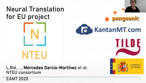 Sponsoring EAMT virtual conference 2020 - Pangeanic
