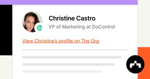 Christine Castro - VP of Marketing at DoControl | The Org
