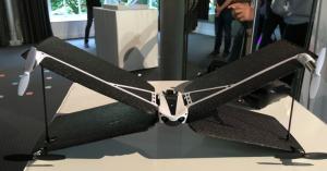 Parrot unveils a hybrid fixed-wing quadcopter minidrone that looks like an X-wing