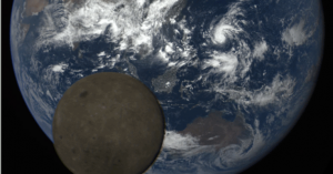Moon photobombs the Earth in rare images captured by NASA