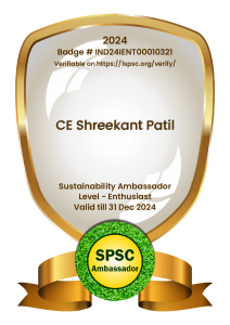 Shreekant Patil Appointed as Sustainability Ambassador in India by SPSC