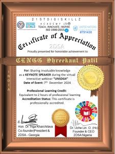 CEngg Shreekant Patil Leads United Nations SDG4 - CE Shreekant Patil