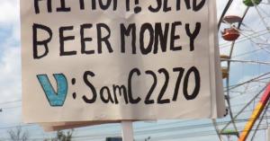 A kid held up a sign with his Venmo ID on ESPN and thousands of people sent him money