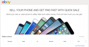 eBay launches a smartphone trade-in site called “Quick Sale”
