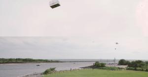 Flirtey drones deliver socks from the sky at Menlo Ventures’ annual partner meeting
