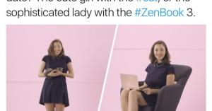 ASUS believes a woman with a computer is better than a woman with a kitten