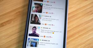 Tandem is a messaging app where language learners chat