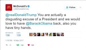 McDonald’s confirms on Twitter that Trump has tiny hands