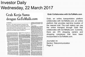 Grab Collaborates with GoToMalls.com - Dominopos