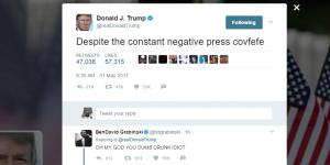 Trump derails Twitter with a typo