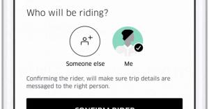 Uber now lets you request a ride for somenoe else