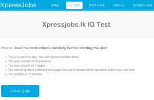 XpressJobs.lk introduces online tests to speedup the application process
