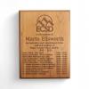 Alder Wood Appreciation Plaque