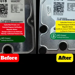 Degauss Verification Magnetic Sticker 8th Gen