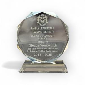 Crystal Glass Octagon Award