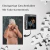 Scherzpuzzle Geschenk - 1000 Teile Puzzle mit falschem Kartonmotiv als lustige Geschenkidee